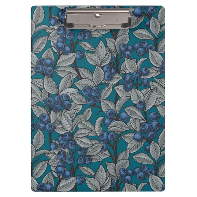 Blueberry garden, blue and gray clipboard (Front)