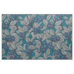 Blueberry garden, blue and gray fabric