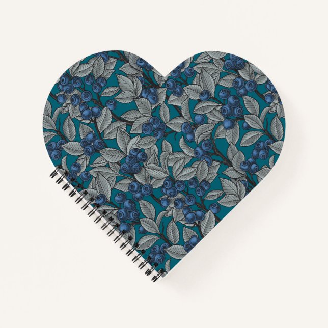 Blueberry garden, blue and gray notebook (Front)
