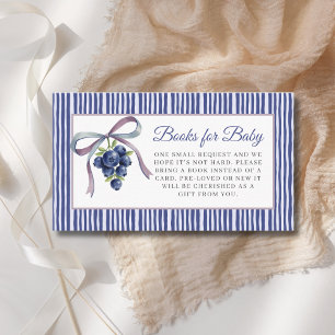 Blueberry Gender Neutral Books For Baby Shower Enclosure Card