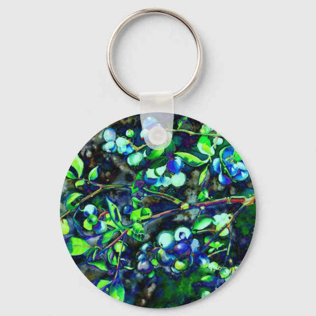 Blueberry - green hue keychain (Front)
