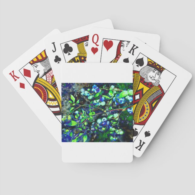 Blueberry - green hue poker cards (Back)