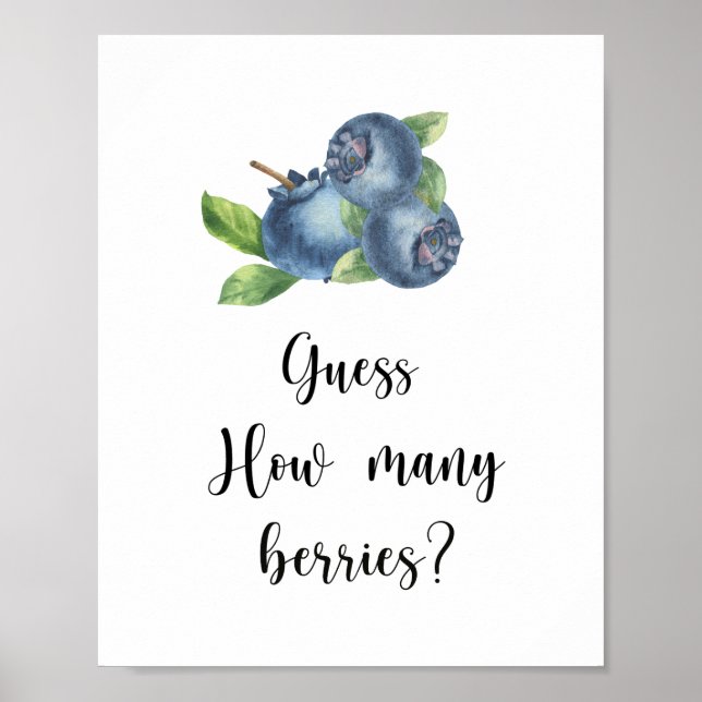 Blueberry - guess how many berries poster (Front)