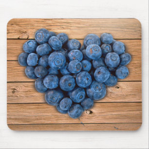 Blueberry Heart Mouse Pad