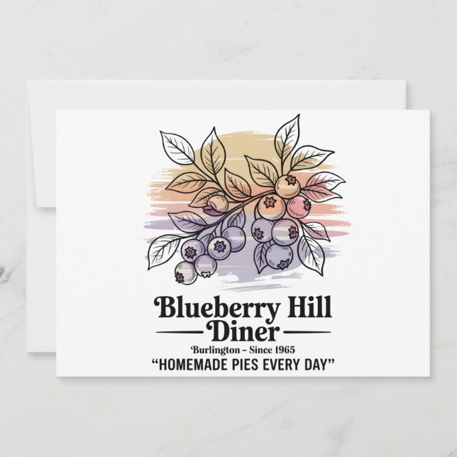 Blueberry Hill Diner Invitation (Front)