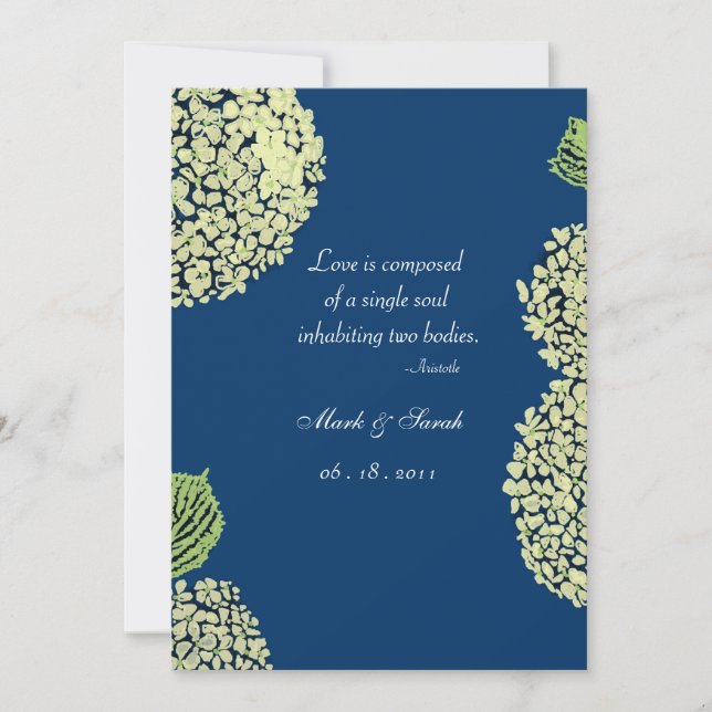 Blueberry Hydrangea Invitation (Front)