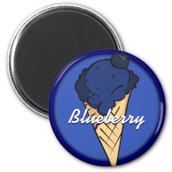 Blueberry Ice Cream Magnet by Customizables at Zazzle