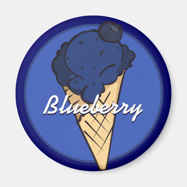 Blueberry Ice Cream Magnet (Front)