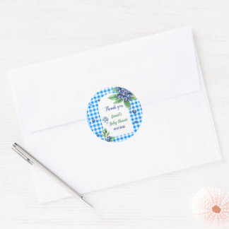 Blueberry Invitation to Baby Shower Classic Round Sticker