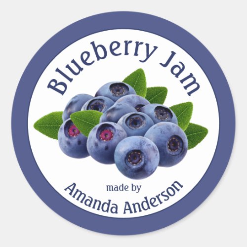 Blueberry Jam 3 Circle Food Label