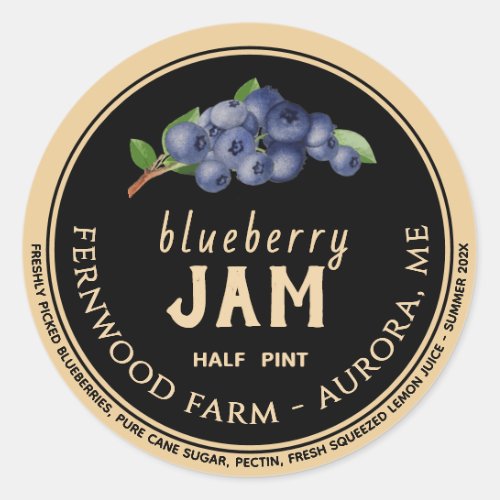 Blueberry Jam  Classic Round Sticker