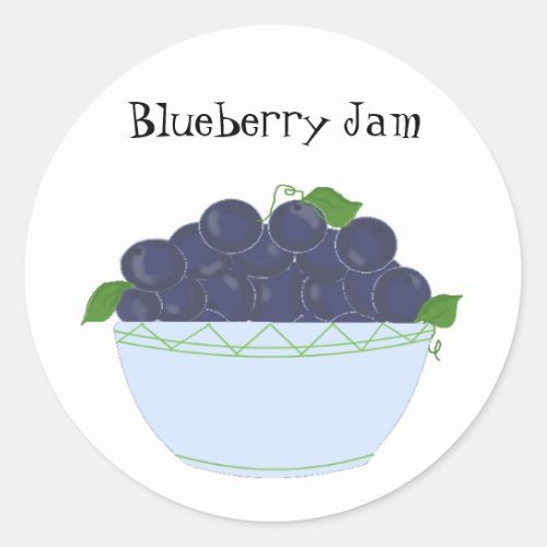 Blueberry Jam Classic Round Sticker