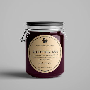 Blueberry Jam Jar Label Packaging Design