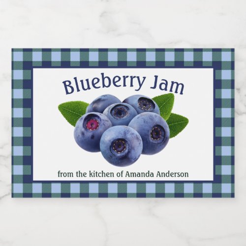 Blueberry Jam Plaid H Food Label