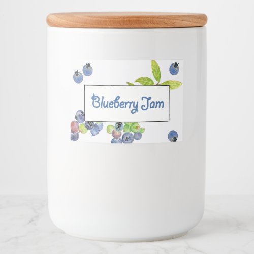 Blueberry Jam Preserves Food Label