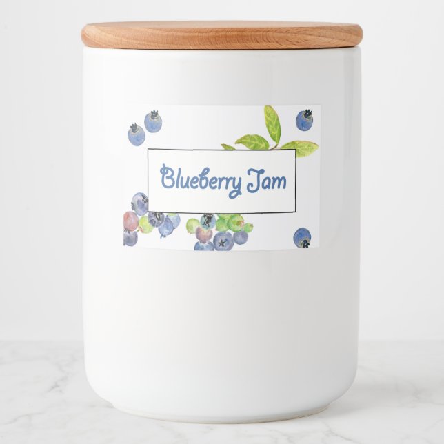Blueberry Jam Preserves Food Label (Front)
