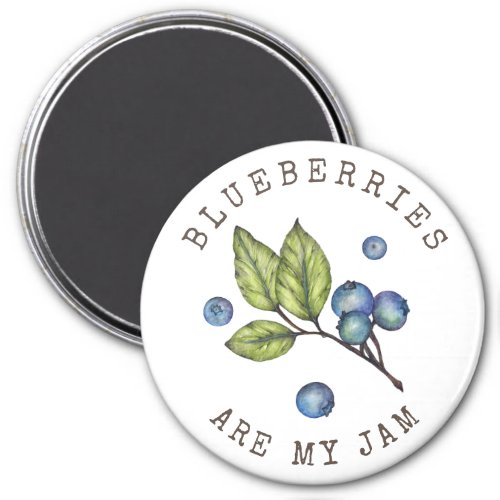 Blueberry Jam Pun  Magnet