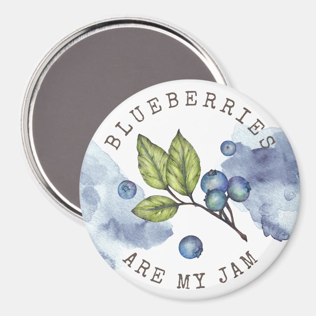 Blueberry Jam Pun  Magnet (Front/Back)