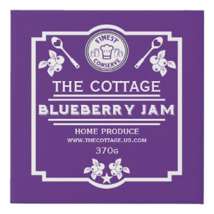 Blueberry Jam Seller Faux Canvas Print