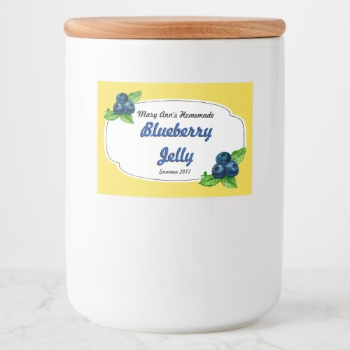 Blueberry Jelly Canning Labels