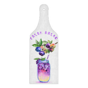 Blueberry Juice Cool Drink Cutting Board