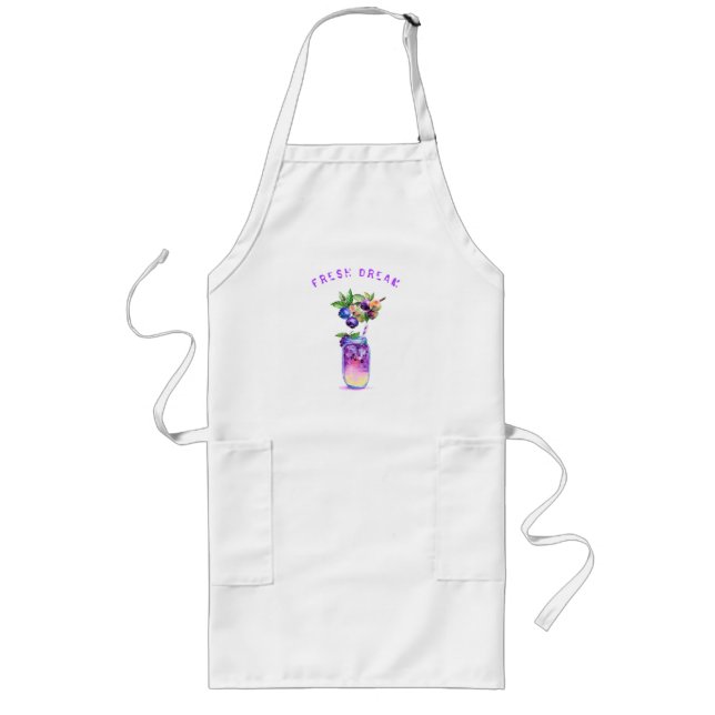 Blueberry Juice Cool Drink Fruits Apron (Front)