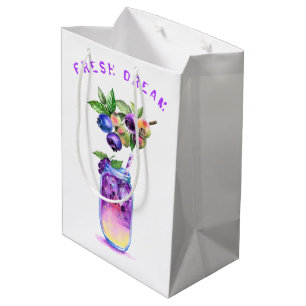 Blueberry Juice Cool Drink Fruits Gift Bag Party