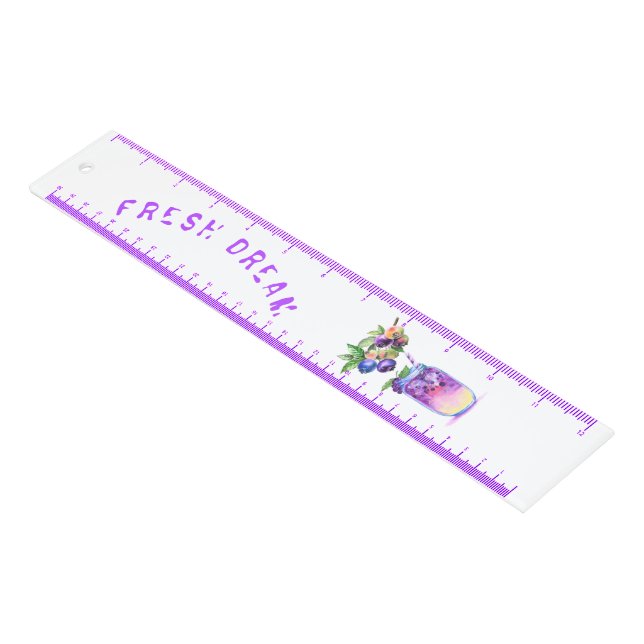 Blueberry Juice Cool Drink Ruler (Angled)