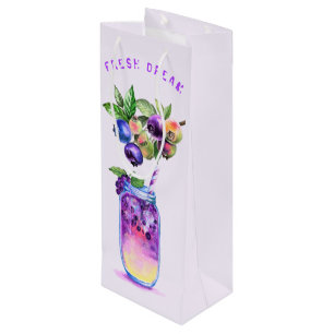 Blueberry Juice Cool Drink Wine Gift Bag