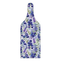 Blueberry Lavender Garden – Watercolor Floral