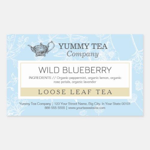 Blueberry _ Loose Leaf Tea Label Sticker