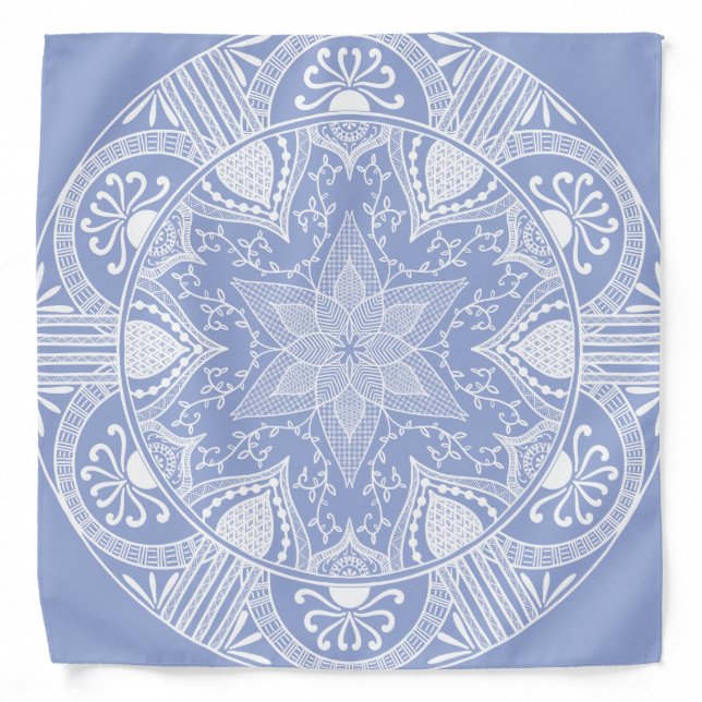 Blueberry Mandala Bandana (Front)