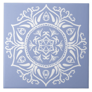 Blueberry Mandala Ceramic Tile