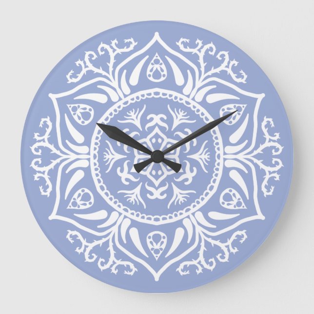 Blueberry Mandala Large Clock (Front)
