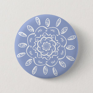Blueberry Mandala Pinback Button