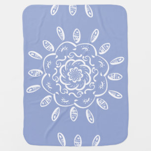 Blueberry Mandala Receiving Blanket