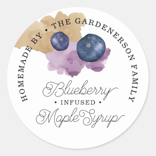 Blueberry Maple Syrup Classic Round Sticker