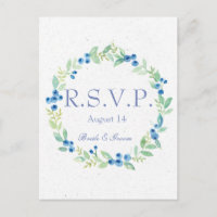 Blueberry Midsummer Rustic Berry Wedding  RSVP