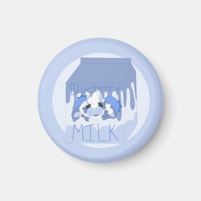 Blueberry Milk Magnet (Front)