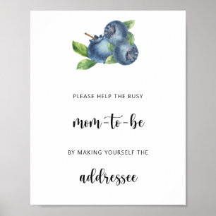 Blueberry - Mom-to-Be addressee Poster