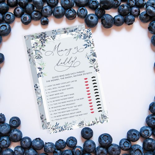 Blueberry Mommy or Daddy Baby Shower Game