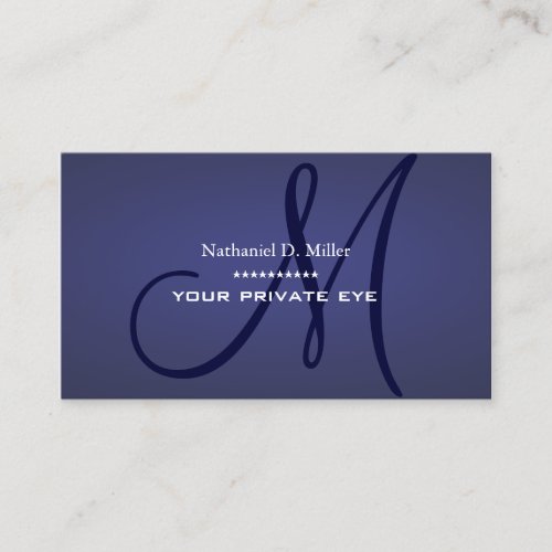 Customize this monogram business card