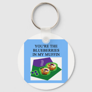blueberry muffin lovers keychain