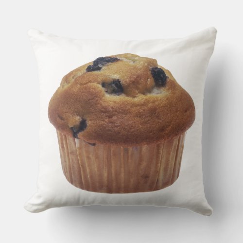 Blueberry Muffin Throw Pillow