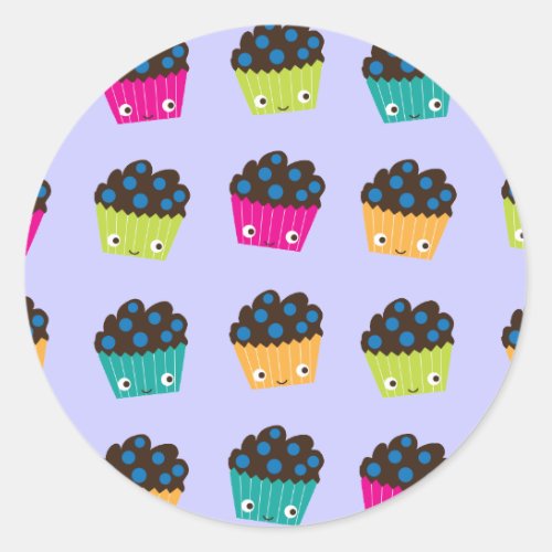 Blueberry Muffins Classic Round Sticker