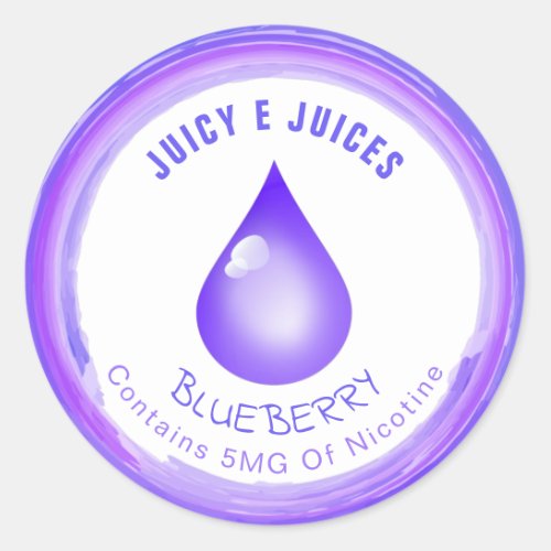 Blueberry Nicotine Juice Labels