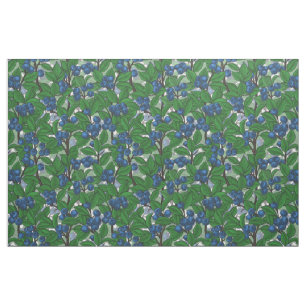 Blueberry on white fabric