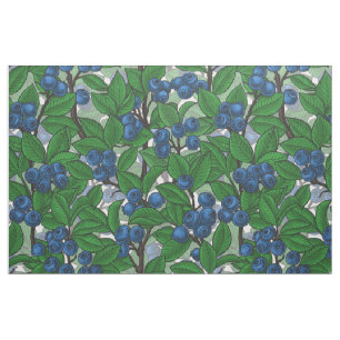 Blueberry on white fabric