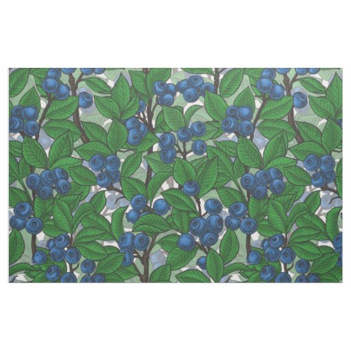 Blueberry on white fabric