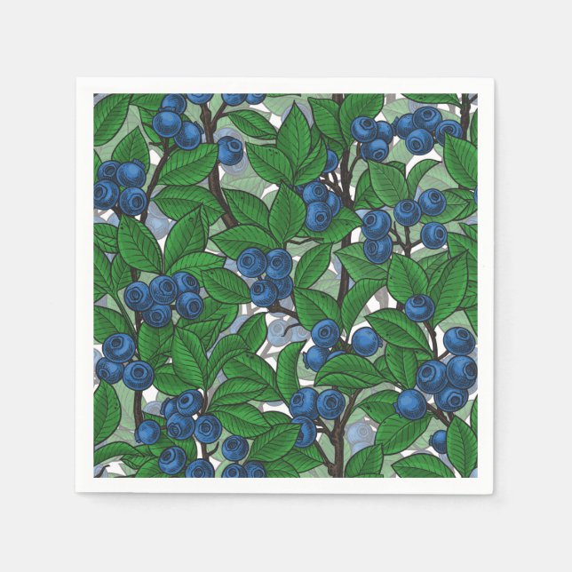 Blueberry on white napkins (Front)